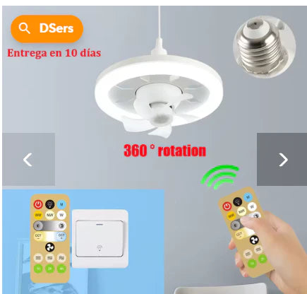 FoldAir Pro - Ventilateur de plafond LED rotatif nouvelle génération